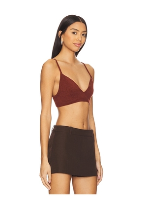 WeWoreWhat Sweater Bra Top in Brown. Size L. Also in M, S, XL, XS.