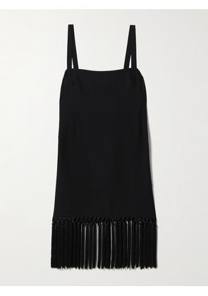 Taller Marmo - Palermo Fringed Crepe Mini Dress - Black - IT36,IT38,IT40,IT42,IT44,IT46,IT48