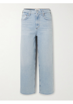 AGOLDE - Ren Frayed High-rise Wide-leg Jeans - Blue - 23,24,25,26,27,28,29,30,31,32