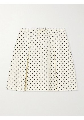 Valentino Garavani - Aline Polka-dot Canvas Mini Skirt - Cream - IT36,IT38,IT40,IT42,IT44,IT46,IT48