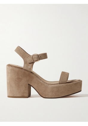 Gabriela Hearst - Iman Suede Platform Sandals - Neutrals - IT36,IT36.5,IT37,IT37.5,IT38,IT38.5,IT39,IT39.5,IT40,IT40.5,IT41,IT42