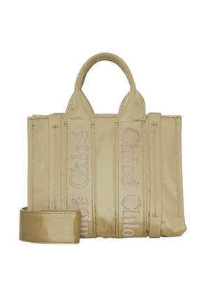 Chloe Woody Logo Small Nylon Tote Bag