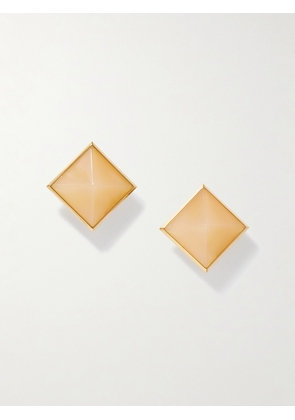 SAINT LAURENT - Gold-tone Resin Clip Earrings - One size