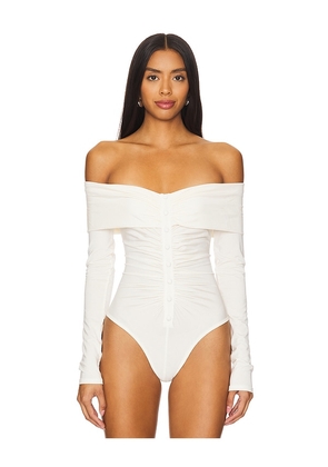 The Line by K Lunar Bodysuit in Cream. Size L. Also in M, S, XL, XS.