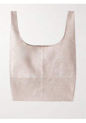 Cortana - U Xl Debossed Suede Shoulder Bag - Off-white - One size