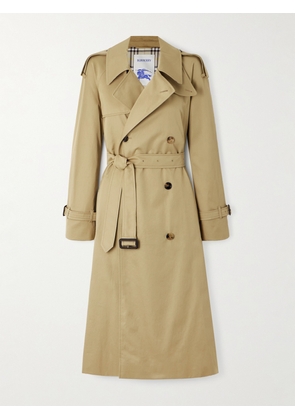 Burberry - Castleford Double-breasted Cotton-gabardine Trench Coat - Neutrals - UK 4,UK 6,UK 8,UK 10,UK 12,UK 14,UK 16