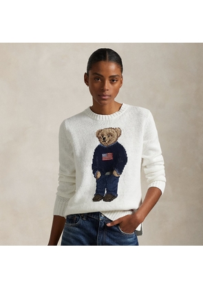 Polo Bear Linen-Cotton Crewneck Jumper