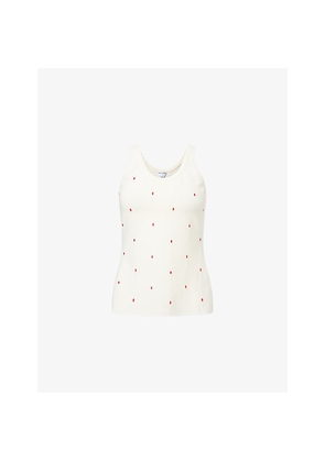Womens Bottega Veneta Matches-Intarsia Cotton-Blend Knitted Tank Top
