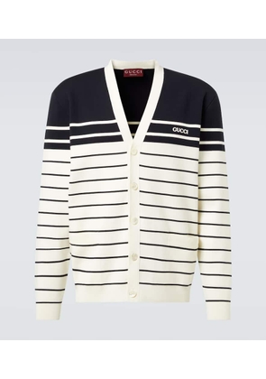Gucci Striped cotton cardigan