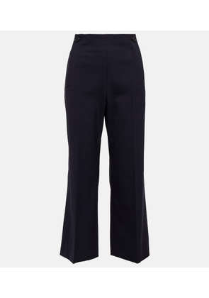Chloe High-rise cropped flared wool pants