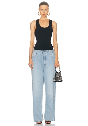 ALAÏA Wide Leg Jumpsuit in Bleu Clair - Denim-Light. Size 36 (also in ).
