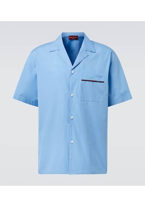 Gucci Web Stripe cotton poplin shirt