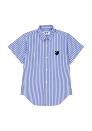 Cdg Play Kids Striped Cotton Poplin Shirt