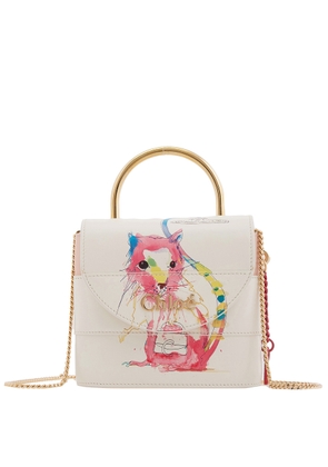 Chloe Small Aby Lock Printed Leather Shoulder Bag