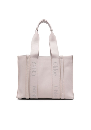 Chloe Medium Woody Leather Tote Bag