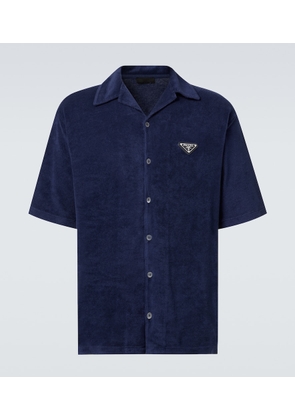 Prada Cotton terry bowling shirt