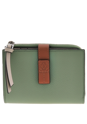 Loewe Slim Compact Wallet - Rosemary/Tan