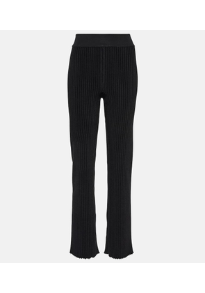 Alaia Ribbed-knit straight-leg pants
