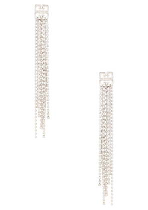 Givenchy 4G Liquid Fringe Earrings in Silver - Metallic Silver. Size all.