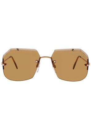 Cazal Brown Geometric Unisex Sunglasses CAZAL 217/3-3 002 60