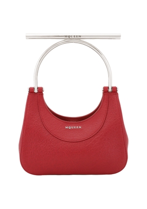 Alexander McQueen Red/Silver Ladies Mini T-bar Bag