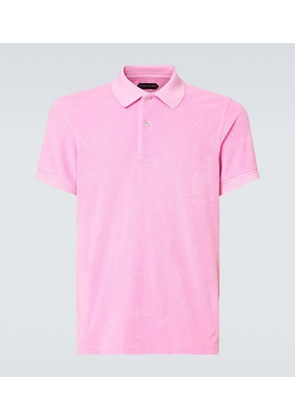 Tom Ford Cotton-blend terry polo shirt