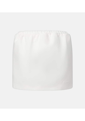 Gucci Tulip linen miniskirt