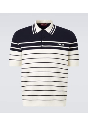 Gucci Logo striped cotton polo shirt