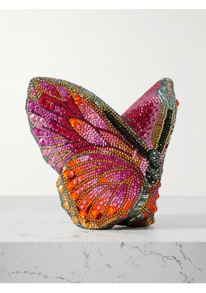 Judith Leiber Couture - Butterfly Fireclipper Crystal-embellished Gold-tone Clutch - Pink - One size