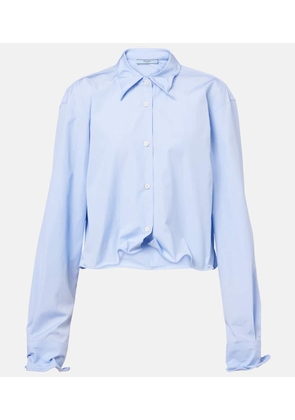 Prada Logo cropped cotton shirt
