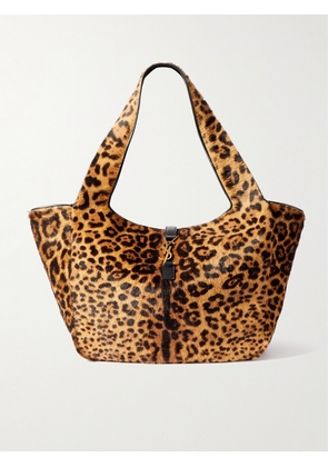 SAINT LAURENT - Le 5 À 7 Bea Leopard-print Calf Hair Tote - Animal print - One size