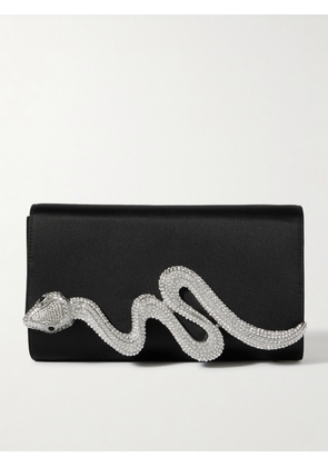 Judith Leiber Couture - Serpent Fizzoni Crystal-embellished Satin Clutch - Black - One size