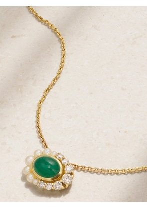 Amrapali London - Navratna 18-karat Gold Multi-stone Necklace - Green - One size