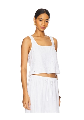 Bella Dahl Square Neck Button Back Tank in White. Size L. Also in M.