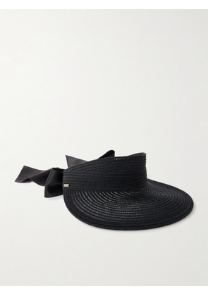 Eugenia Kim - Ricky Grosgrain-trimmed Hemp-blend Visor - Black - One size