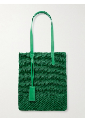 Eugenia Kim - Chelsea Leather-trimmed Crochet Tote - Green - One size
