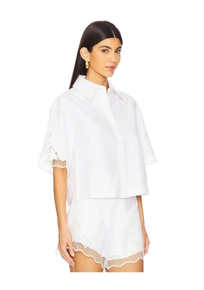 Clea Daphne Boxy Shirt in Ivory. Size M. Also in L, S.