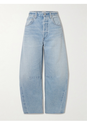 Citizens of Humanity - Horseshoe Frayed High-rise Wide-leg Jeans - Blue - 23,24,25,26,27,28,29,30,31,32,33