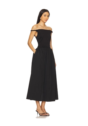 ASTR the Label Off Shoulder Poplin Dress in Black. Size L. Also in M.