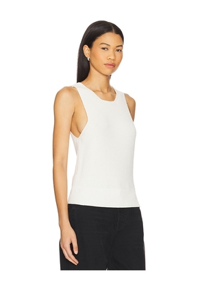 EAVES Lavanda Sleeveless Knit Top in Ivory. Size L. Also in M, XL.