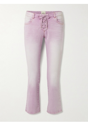 Isabel Marant - Valen Lace-up Flared Jeans - Pink - FR 34,FR 36,FR 38,FR 40,FR 42