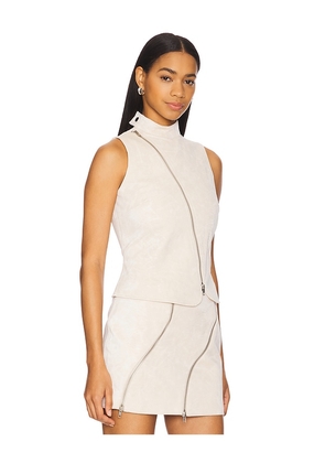 BY.DYLN Domenica Vest in Ivory. Size L. Also in M, S.