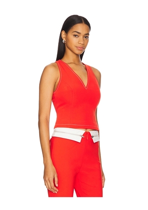 BY.DYLN Miranda Top in Red. Size L. Also in M, S, XS.