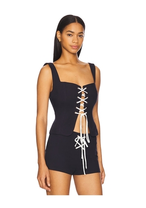 BY.DYLN X Revolve Emmeline Top in Navy. Size L. Also in M, S, XL, XS.