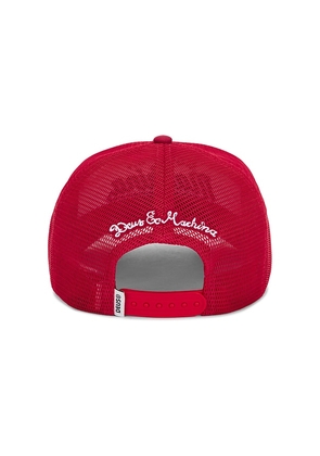 Deus Ex Machina Overbite Trucker Hat in Red.