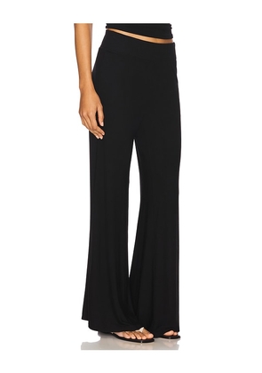 Enza Costa Silk Knit Bias Pant in Black. Size L. Also in S.