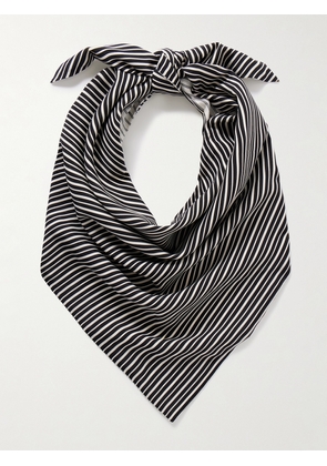 Maria McManus - Striped Recycled-woven Scarf - Black - One size