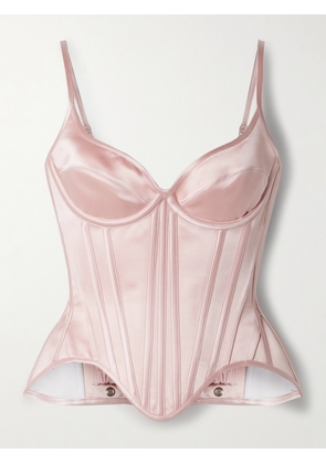Wiederhoeft - Salon Silk-satin Bustier Top - Pink - US2,US4,US6,US8