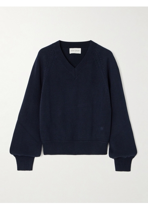 HIGH SPORT - Veronica Cotton Sweater - Blue - x small,small,medium,large,x large
