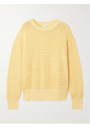 Varley - Kershaw Open-knit Cotton Sweater - Yellow - xx small,x small,small,medium,large,x large